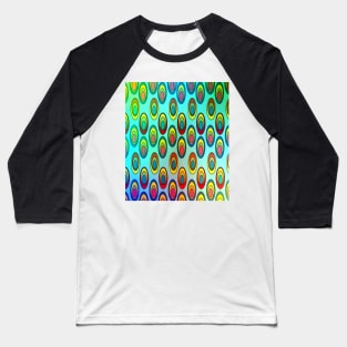 Multicolored ovals Baseball T-Shirt